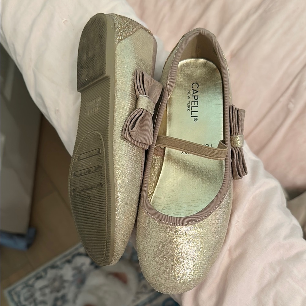 Capelli of New York Gold Kids Shoes